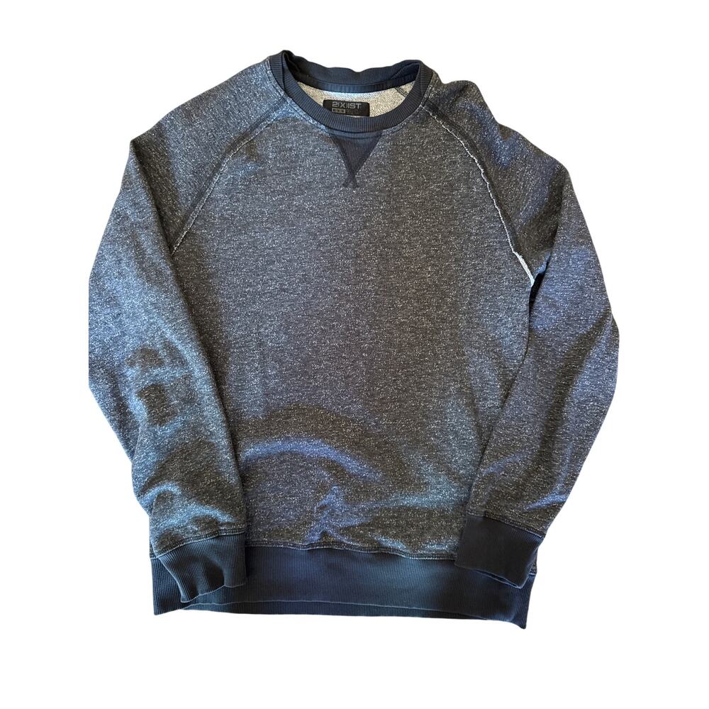 2(X)IST Medium Heather Black Raglan Lightweight Crewneck Sweatshirt